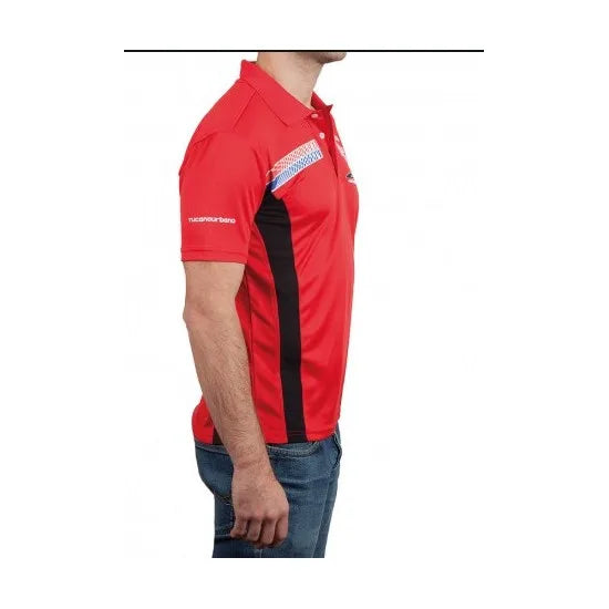 Camiseta Oficial HONDA HRC - Camiseta Deportiva para Hombre de Manga Corta en Rojo, Fabricada en Poliéster de Secado Rápido DRY TOUCH®, Ideal para Uso Casual y Actividades Deportivas.
