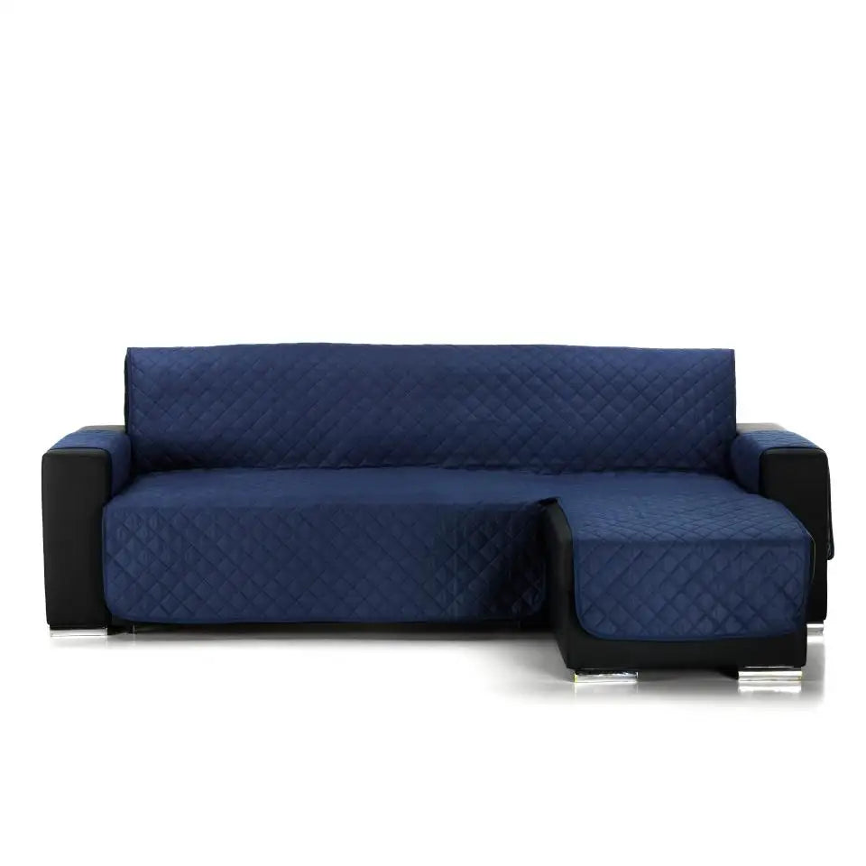 Nueva Funda de Sofá Chaise Longue ALMERITEX 2000 — Protector Reversible Acolchado 100% Poliéster, Fácil de Limpiar, Apta para Sofás de hasta 300 cm de Ancho, Perfecta para Protección de Mascotas y Decoración con Diseño Moderno.