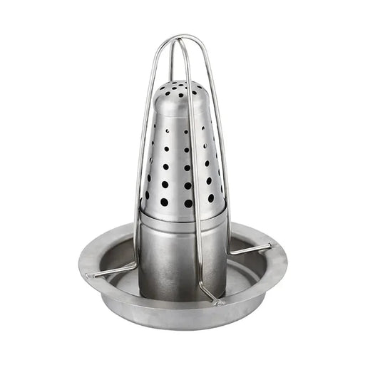 Stainless steel vertical chicken roaster for barbecue oven, support for chicken roasting at home and camping, easy assembly practical design stable structure - maxia market