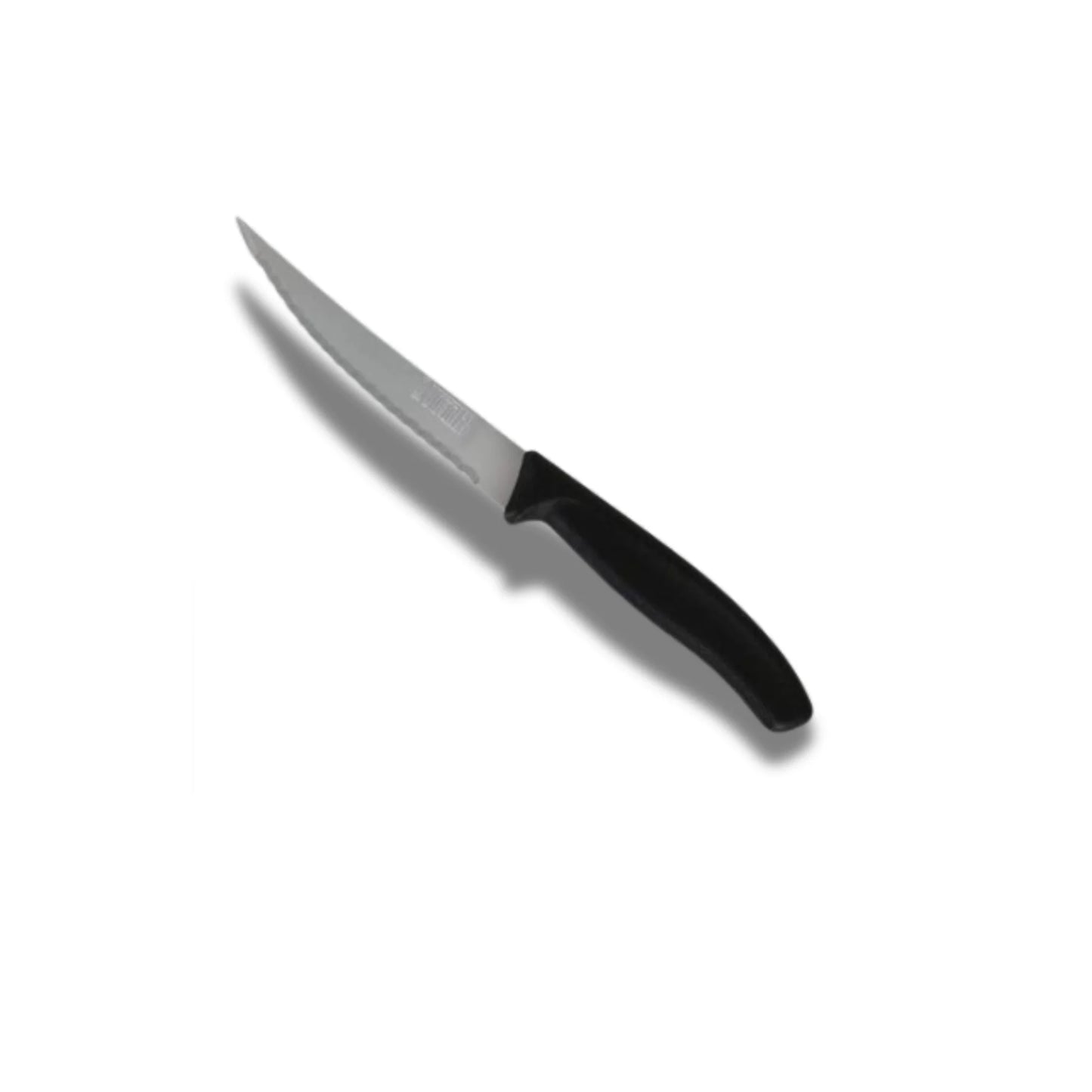 Quttin - juego de 6 cuchillos sierra practic 11cm – corte preciso y duradero - cuchillo chuletero
