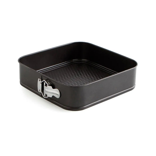 Quid Sweet Grey 26CM Square Removable Baking Mold in Non-Stick Painted Steel, Oven and Dishwasher Safe, Ideal for Cake Baking