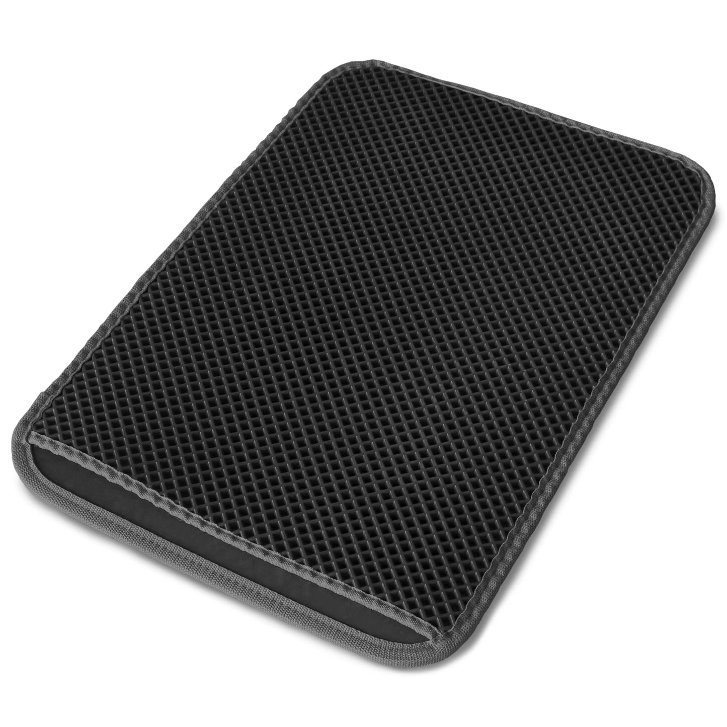 Yatek Cat Litter Mat, Double Layer Waterproof, Non-Slip, Washable 59 x 41.5 cm, Made of Non-Toxic EVA, Easy Clean Design for Cat Litter Boxes, Ideal for Sensitive Paws and Protects Floors from Liquid Spills.