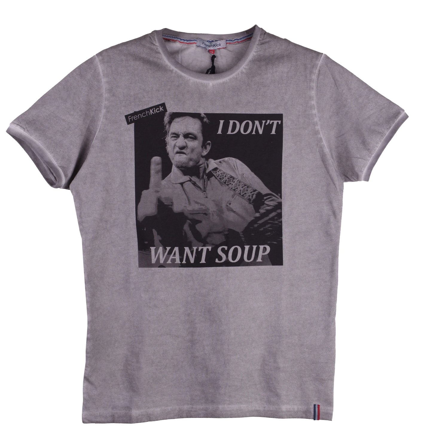 French Kick - Camiseta JHONY ANTHRA, 100% Algodón, Manga Corta, Ajuste Normal, Cuello Redondo, Ropa Casual para Hombre, Perfecta para Verano, Cómoda y Transpirable, Ideal para Deporte y Uso Diario.