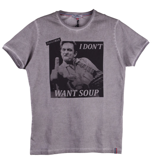 French Kick - Camiseta JHONY ANTHRA, 100% Algodón, Manga Corta, Ajuste Normal, Cuello Redondo, Ropa Casual para Hombre, Perfecta para Verano, Cómoda y Transpirable, Ideal para Deporte y Uso Diario.