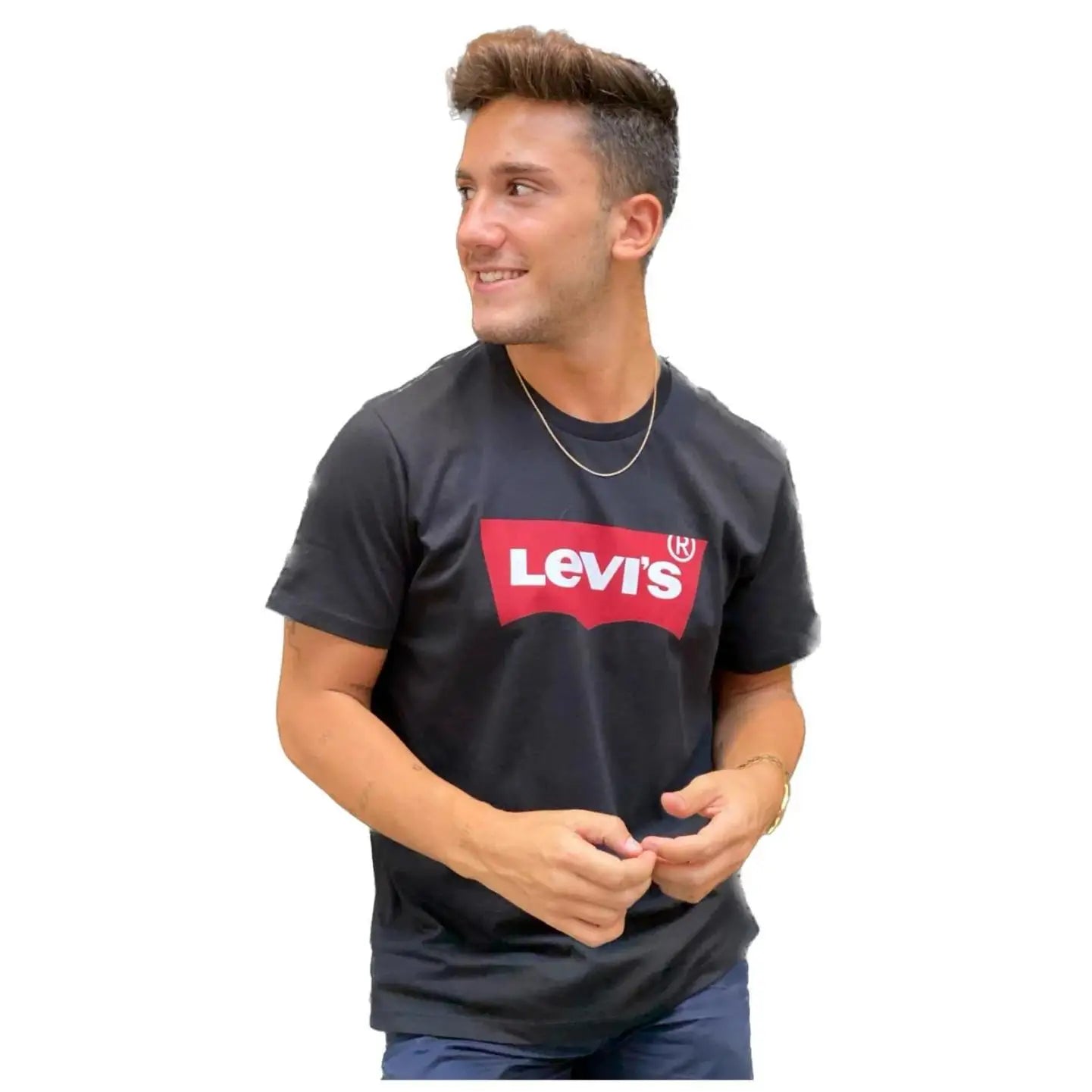 Camiseta de Hombre Levi's con Logo, Corte Regular, 100% Algodón, Manga Corta, Cuello Redondo, Duradera y Cómoda para el Día a Día, Disponible en Gris, Negro y Azul Oscuro, Perfecta para Moda Casual.