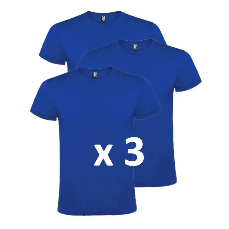 ROLY Pack de 3 Camisetas Básicas de Algodón 150g, Manga Corta en Gris, 100% Algodón, Perfectas para Otoño/Invierno, Comodidad y Estilo en Moda Masculina.