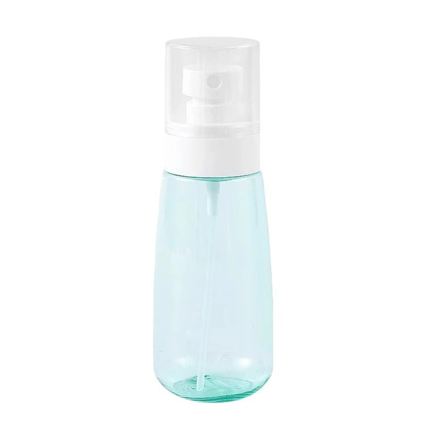 Frasco Pulverizador de Viaje Portátil 60ml — Niebla Fina, Azul Transparente, Recargable para Esenciales de Cuidado de la Piel, Nano Niebla, Hermético