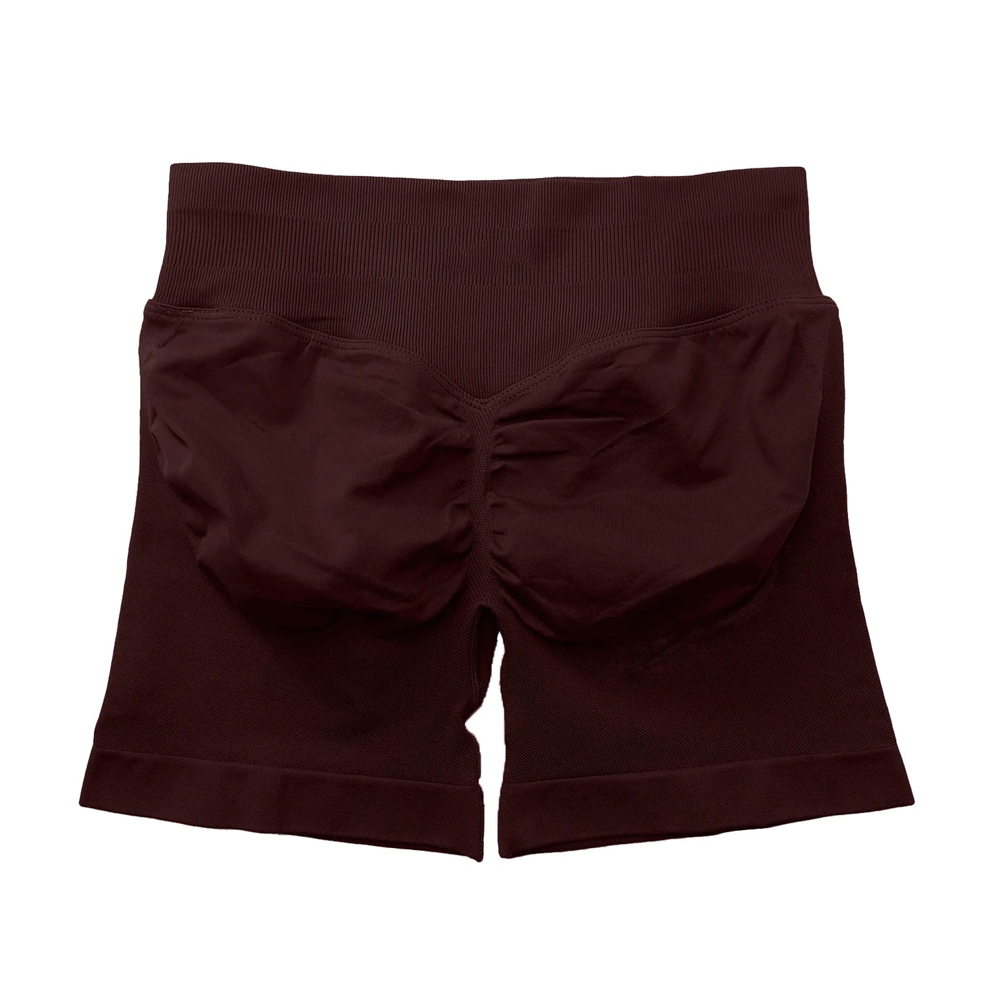 NCLAGEN Shorts de Impacto 4,5" Mujer Fitness Deportivo Ciclista Banda Acanalada Baja Gimnasio Entrenamiento Yoga Sin Costuras