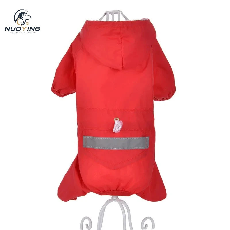 Impermeable para Perros con Capucha, Mono de Lluvia Reflectante con Malla Transpirable, Poncho Ligero para Cachorros Pequeños para Uso en Exteriores