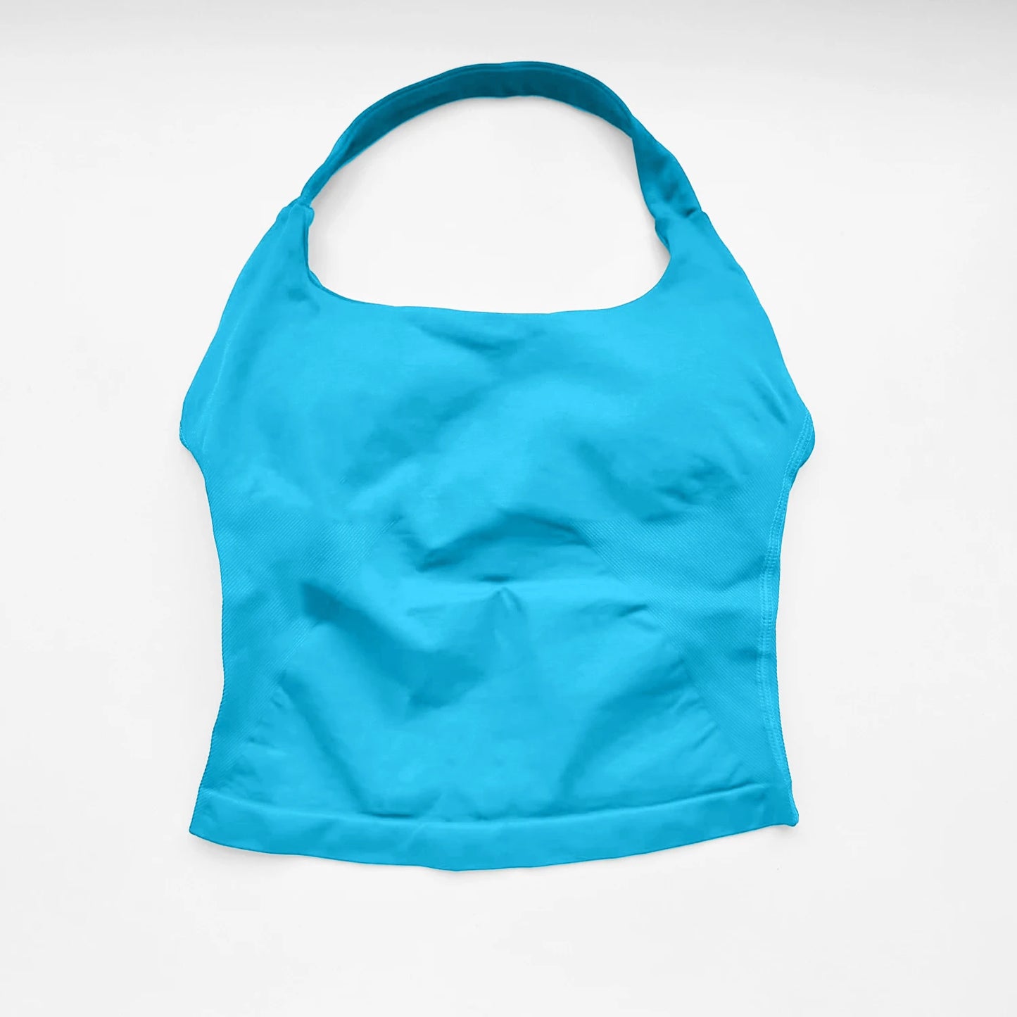 Top Halter NCLAGEN para Mujer, Espalda Abierta, Sin Costuras, Longline con Relleno, Ideal para Yoga, Fitness, Entrenamiento y Running - Ropa Deportiva Femenina