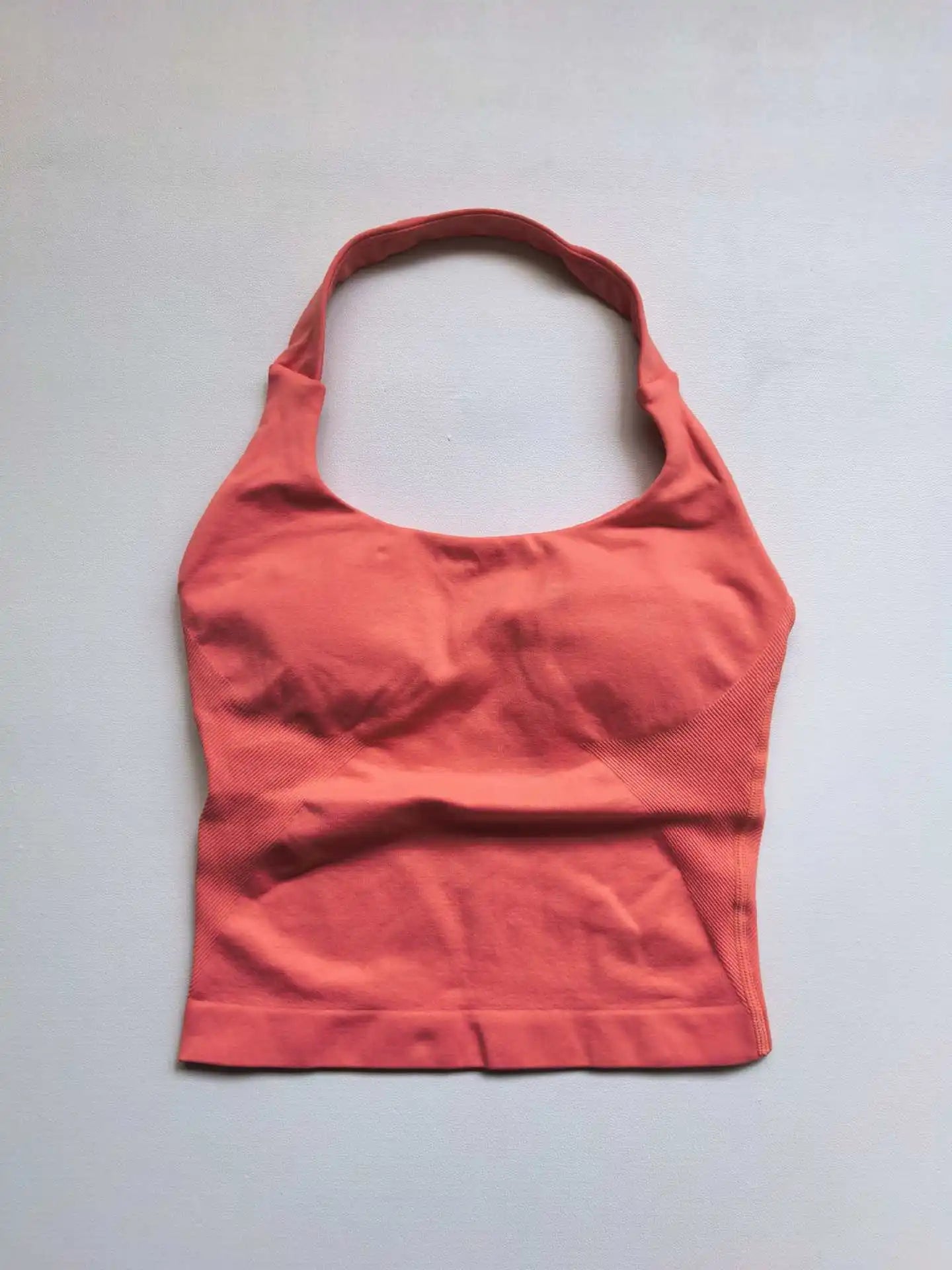 Top Halter NCLAGEN para Mujer, Espalda Abierta, Sin Costuras, Longline con Relleno, Ideal para Yoga, Fitness, Entrenamiento y Running - Ropa Deportiva Femenina