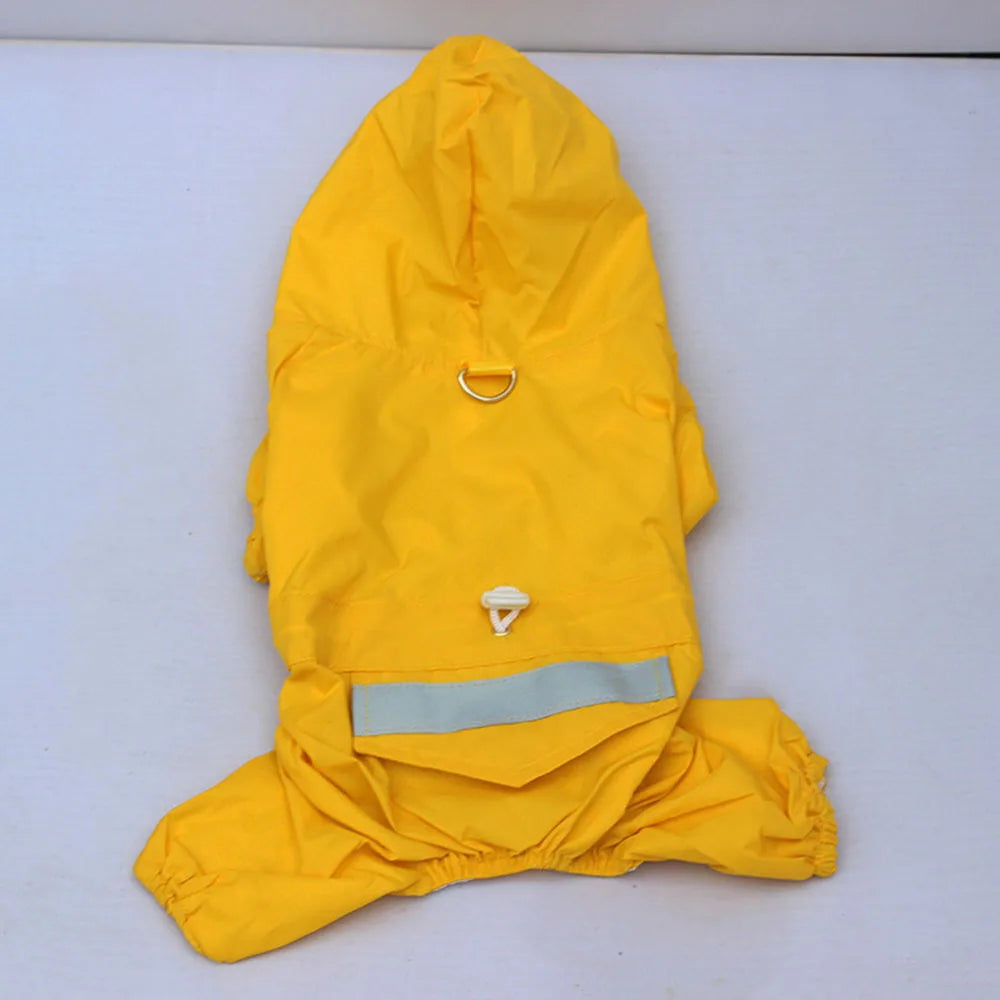 Impermeable para Perros con Capucha, Mono de Lluvia Reflectante con Malla Transpirable, Poncho Ligero para Cachorros Pequeños para Uso en Exteriores