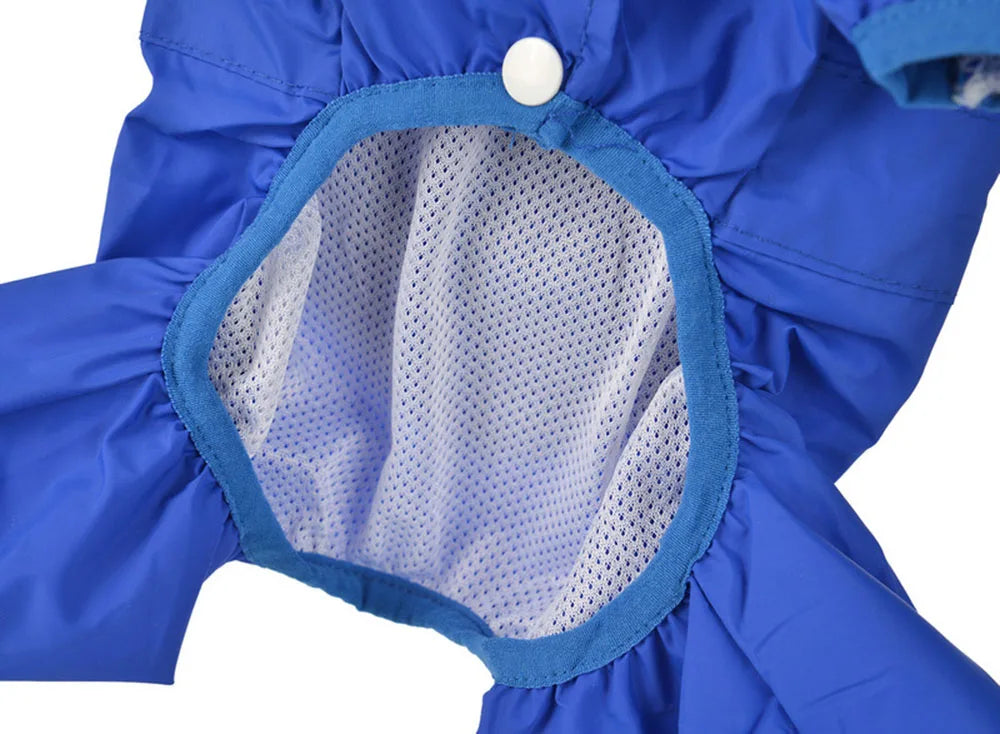 Impermeable para Perros con Capucha, Mono de Lluvia Reflectante con Malla Transpirable, Poncho Ligero para Cachorros Pequeños para Uso en Exteriores