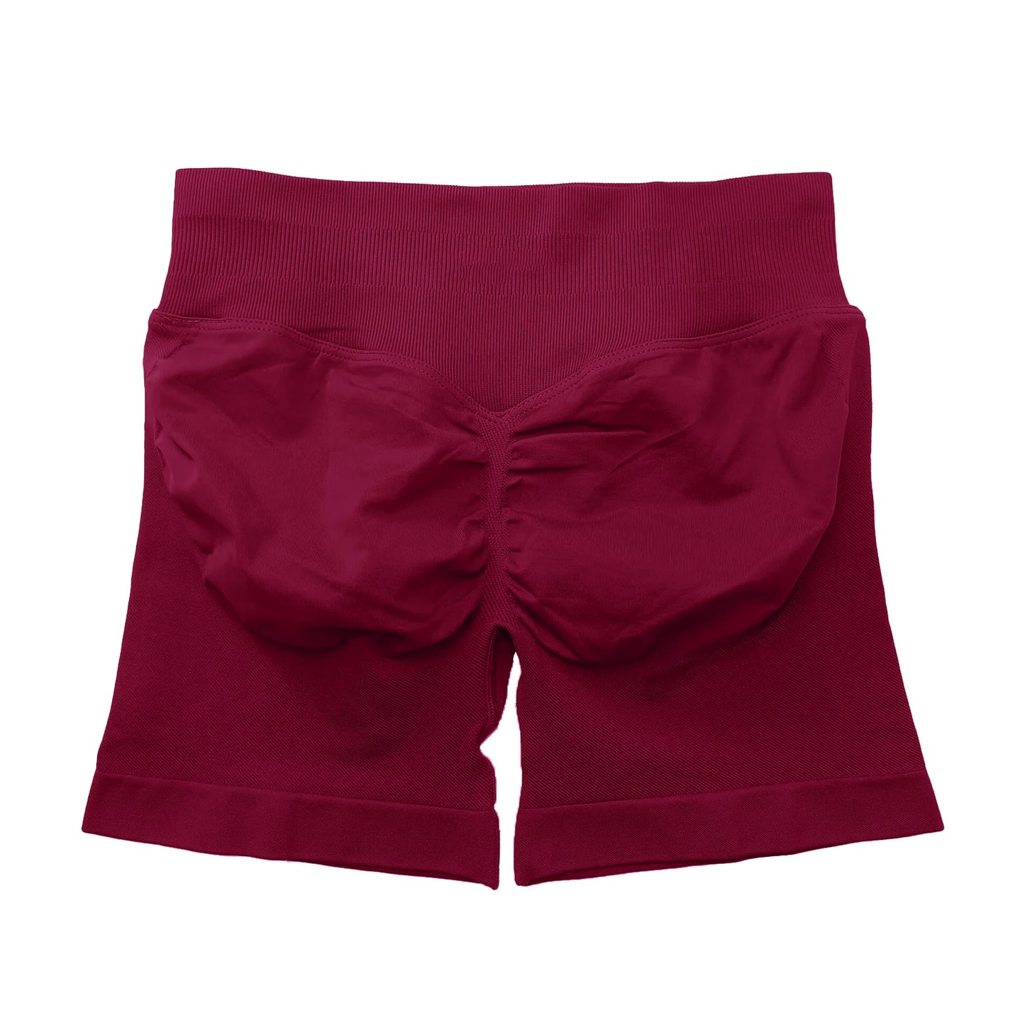 NCLAGEN Shorts de Impacto 4,5" Mujer Fitness Deportivo Ciclista Banda Acanalada Baja Gimnasio Entrenamiento Yoga Sin Costuras