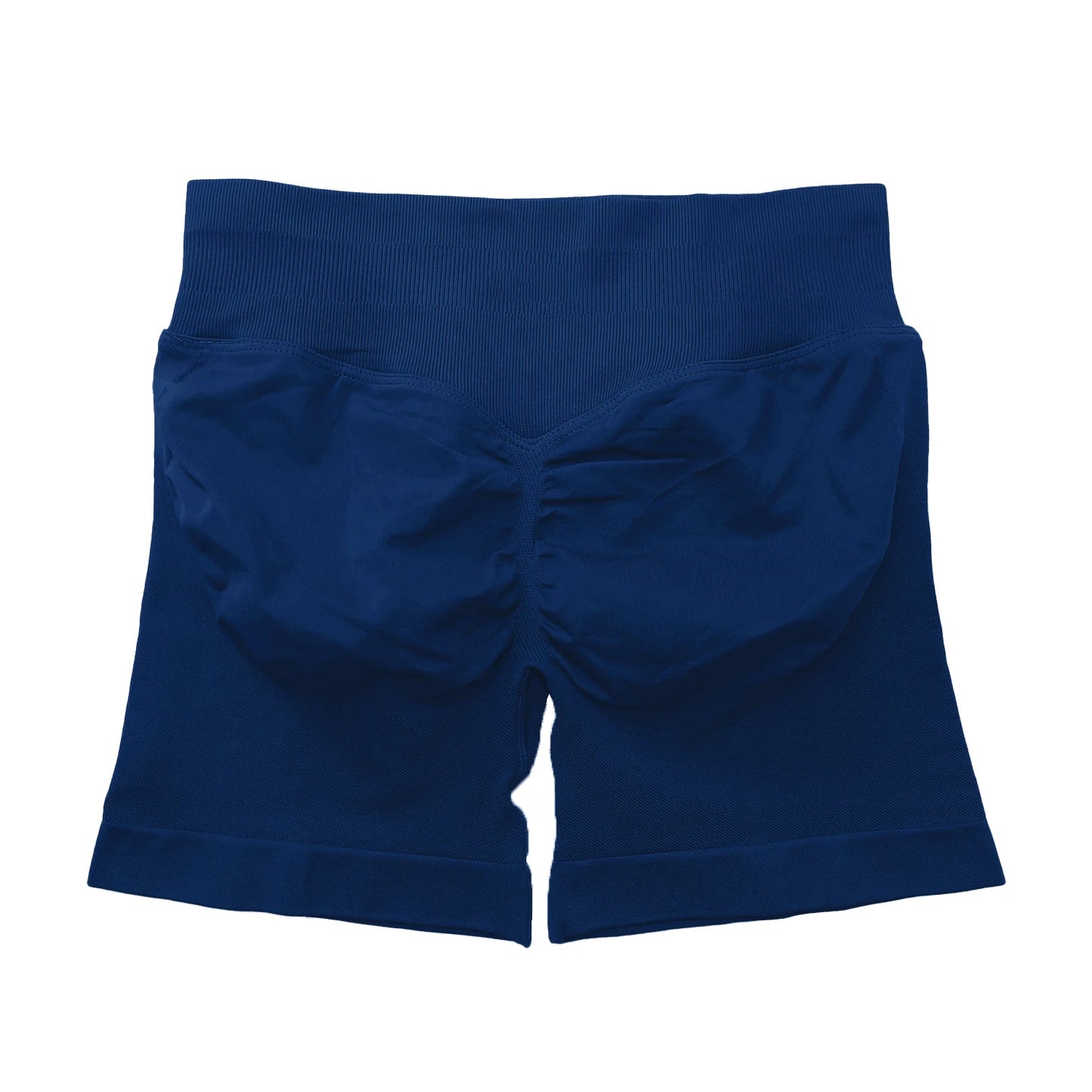 NCLAGEN Shorts de Impacto 4,5" Mujer Fitness Deportivo Ciclista Banda Acanalada Baja Gimnasio Entrenamiento Yoga Sin Costuras
