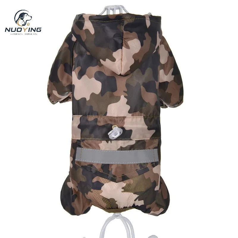 Impermeable para Perros con Capucha, Mono de Lluvia Reflectante con Malla Transpirable, Poncho Ligero para Cachorros Pequeños para Uso en Exteriores