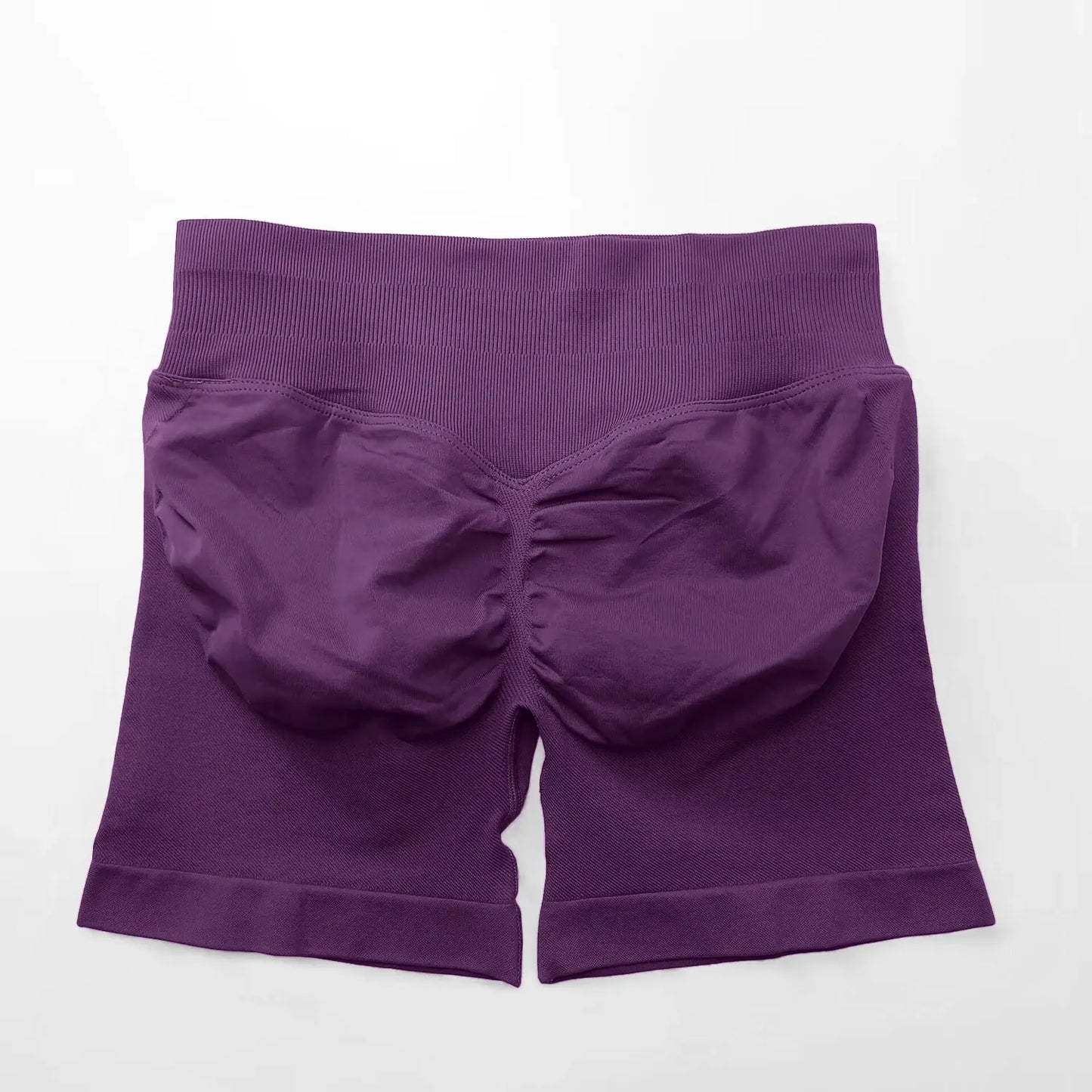 NCLAGEN Shorts de Impacto 4,5" Mujer Fitness Deportivo Ciclista Banda Acanalada Baja Gimnasio Entrenamiento Yoga Sin Costuras