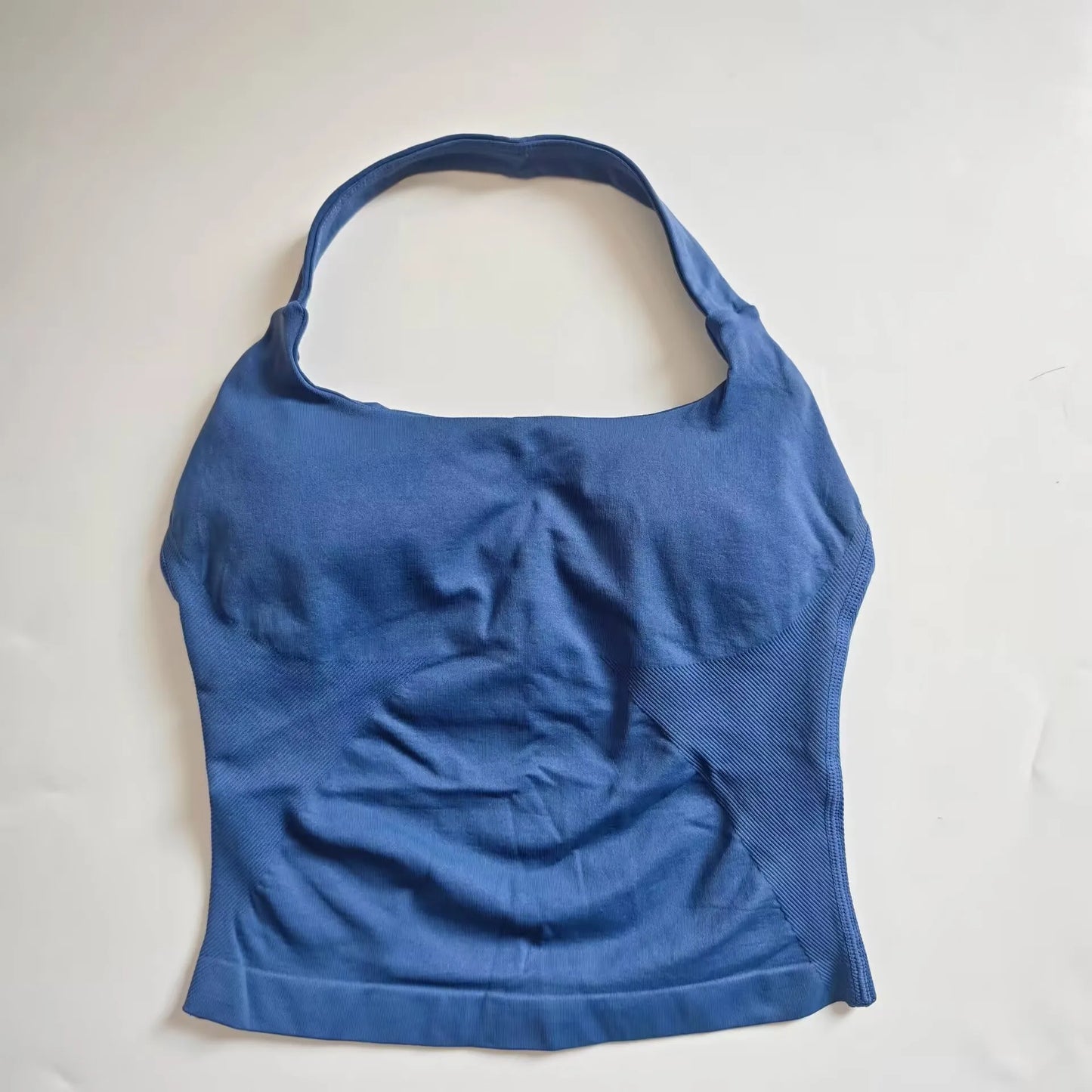 Top Halter NCLAGEN para Mujer, Espalda Abierta, Sin Costuras, Longline con Relleno, Ideal para Yoga, Fitness, Entrenamiento y Running - Ropa Deportiva Femenina