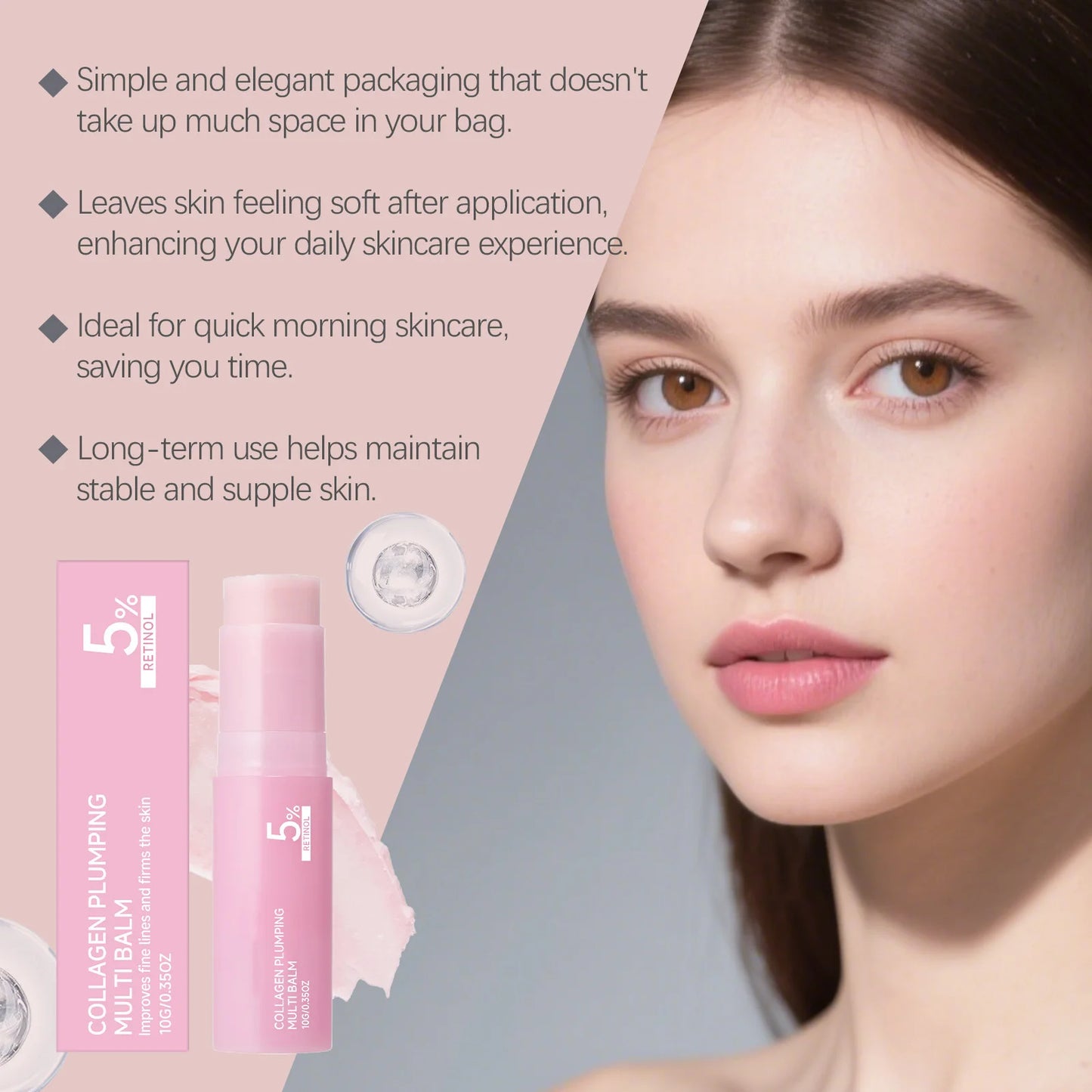 Bálsamo Multifuncional con Colágeno 5% Retinol — Reafirmante, Lifting, Reduce Líneas Finas, Hidratante, Luminoso, Aumenta la Elasticidad