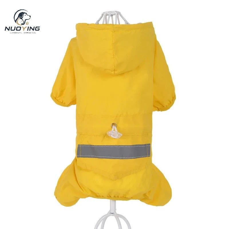 Impermeable para Perros con Capucha, Mono de Lluvia Reflectante con Malla Transpirable, Poncho Ligero para Cachorros Pequeños para Uso en Exteriores