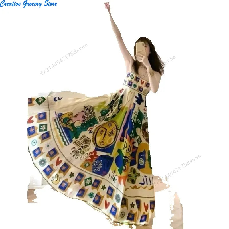 Vestido Maxi Palabra de Honor para Mujer 2026 - Vestido Largo sin Tirantes para Playa, Fiesta y Vacaciones, Estilo Boho Suelto, Tallas S-3XL