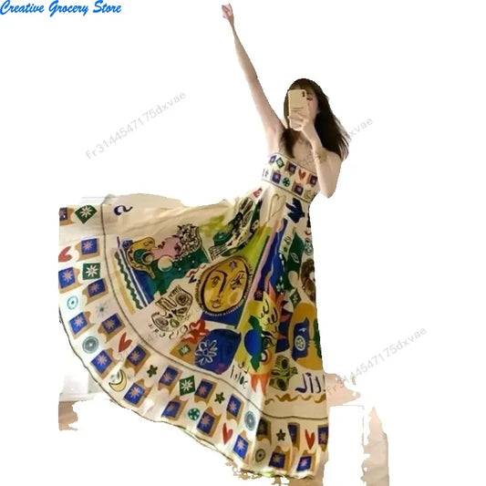 Vestido Maxi Palabra de Honor para Mujer 2026 - Vestido Largo sin Tirantes para Playa, Fiesta y Vacaciones, Estilo Boho Suelto, Tallas S-3XL